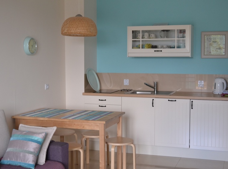  Apartament Lazurowy aneks kuchenny