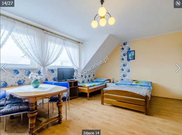 Pokoje Omega Pokój 5 osobowy z łazienką.