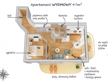 Apartament WYDMOWY Plan apartamentu