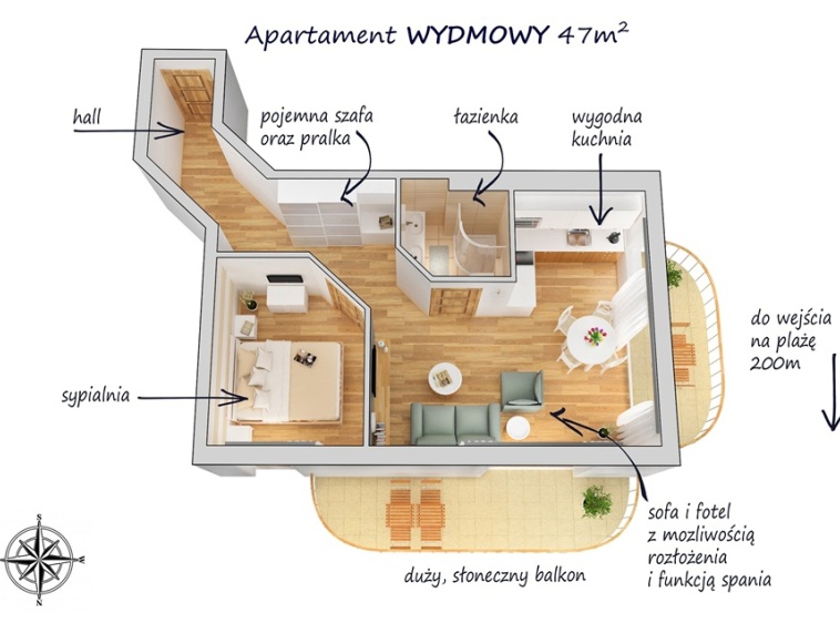 Apartament WYDMOWY Plan apartamentu