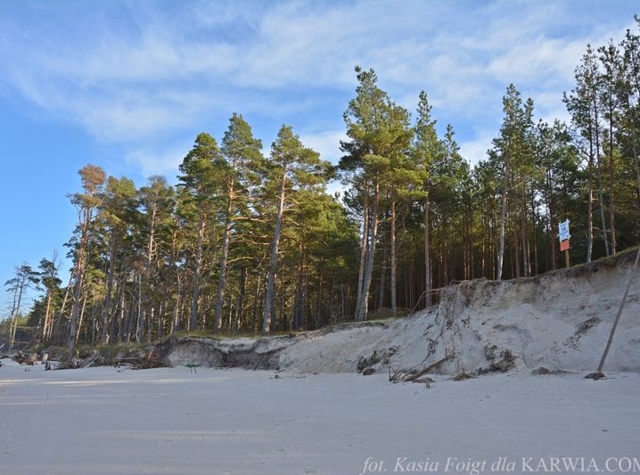 Plaża między Karwią a Dębkami  